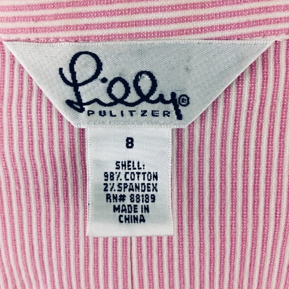 Lilly Pulitzer Heart Skirt Suit Blazer 8 Skirt 4 - Picture 8 of 8